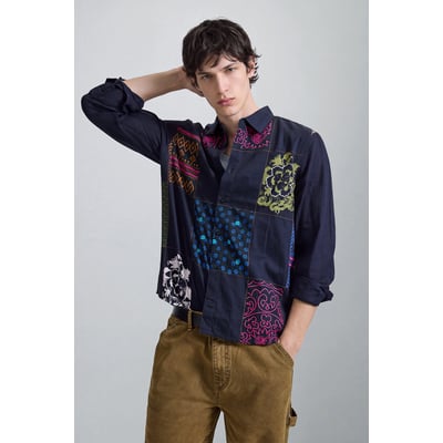 chemise patchwork à manches longues DESIGUAL