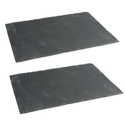 Lot de 2 assiettes de présentation en ardoise TOILINUX