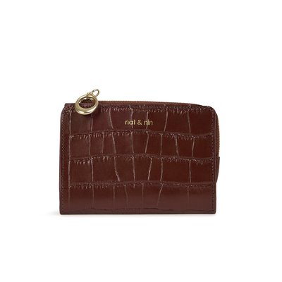 Porte-cartes en cuir motif croco IZA NAT & NIN