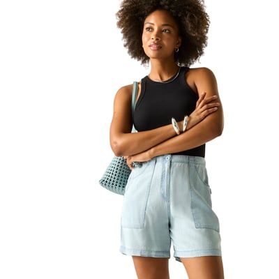 Short uni à taille semi-élastiquée LIZA REGATTA