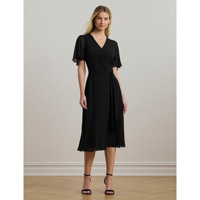 Vestido midi de mangas curtas LAUREN RALPH LAUREN