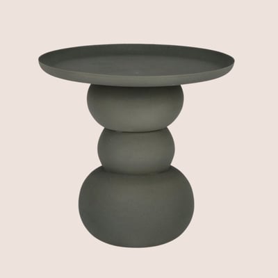 Table basse ronde design en métal coloré D41 - PILAR HELLIN, DEPUIS 1862