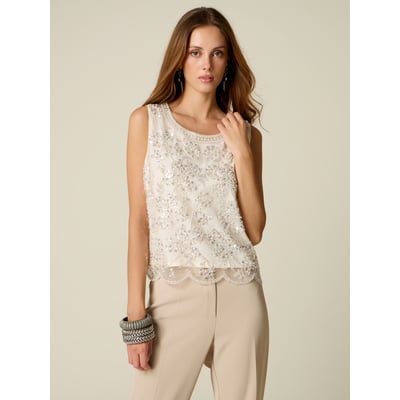 Top avec broderie bijou OLTRE
