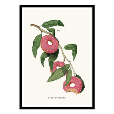 Affiche d’art et cadre noir 50 x 70 cm - Donut Plant - Jonas Loose WALL EDITIONS