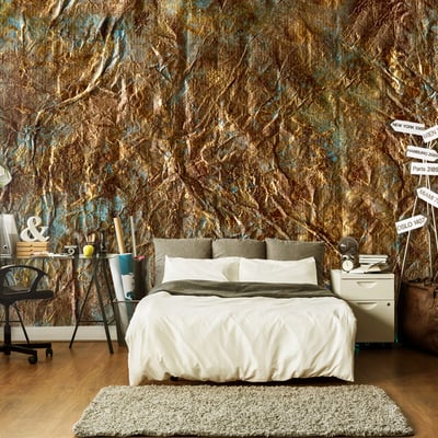 Papier peint intissé panoramique Abstractions Gold of Atlantis EDEN