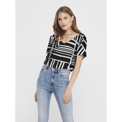 Blusa de mangas curtas, decote em V JDY