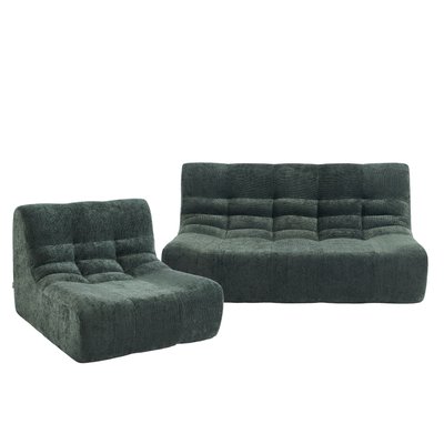 Ensemble banquette et chauffeuse 3 places en tissu  JANIS SORELH