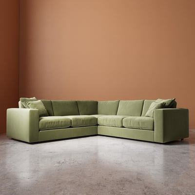 Althaea Crushed Velvet Corner Sofa SWOON