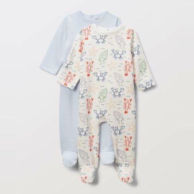 Lot de 2 dors-bien en molleton en coton BIO GOTS BOUT'CHOU