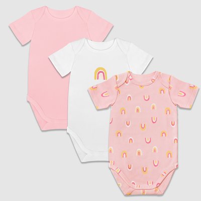 Lot de 3 bodies manches courtes DIM BABY
