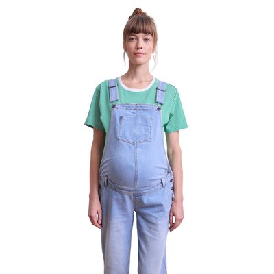 Salopette en jean coupe mom grossesse et allaitement VERTBAUDET