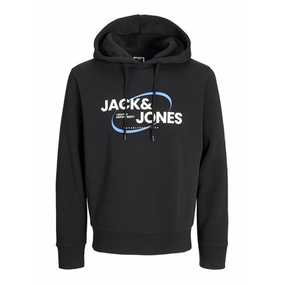 Felpa dritta con cappuccio e logo JACK & JONES