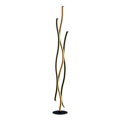 Lampadaire BLOOM 1x35W LED Noir Effet bois BOUTICA-DESIGN