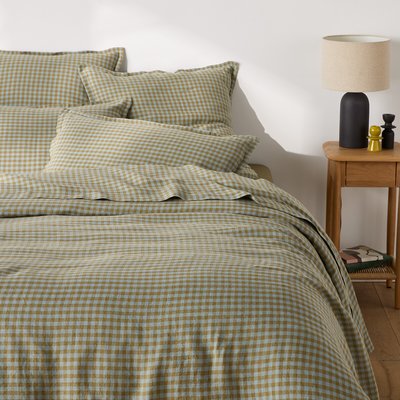 Housse de couette en lin lavé,Acélie olive/opaline LA REDOUTE INTERIEURS