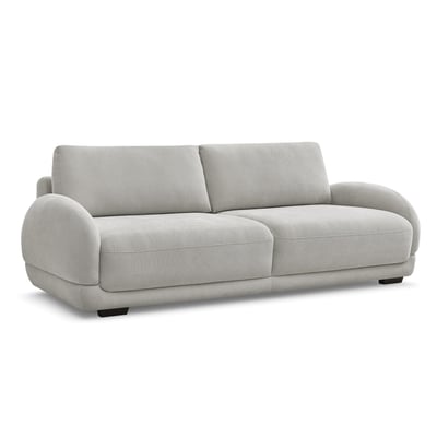 Canapé droit convertible 3 places en tissu lisse, MONICA BOBOCHIC