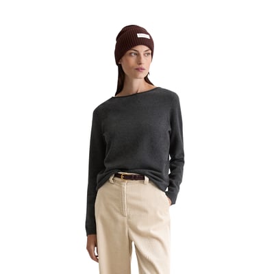Pull en maille basique regular en doux mélange de coton et de laine vierge MARC O'POLO