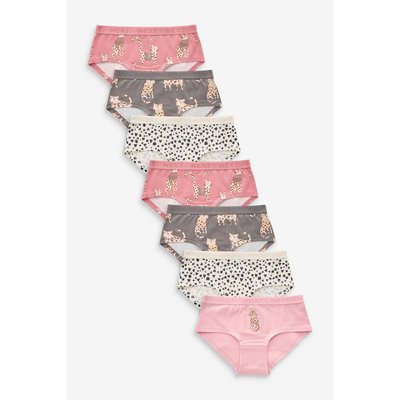 Slips taille basse à imprimé animal, lot de 7 NEXT