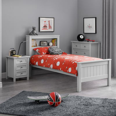 Savannah Shaker Single Bed with Bookcase Headboard SO'HOME