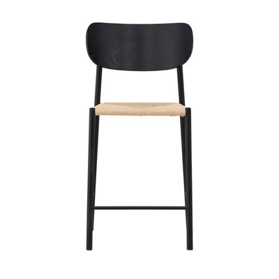 Tabouret de bar en résine tressée et métal H66.5cm - Polly VENTURE HOME
