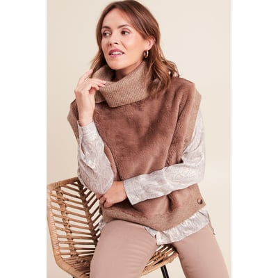Pull sans manches col roulé BREAL