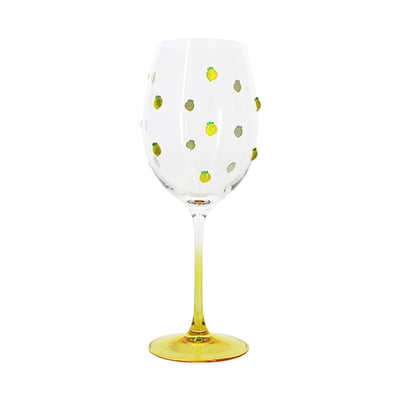 Lot de 4 verres à pied 43.5cl en verre, CITRON NOVASTYL