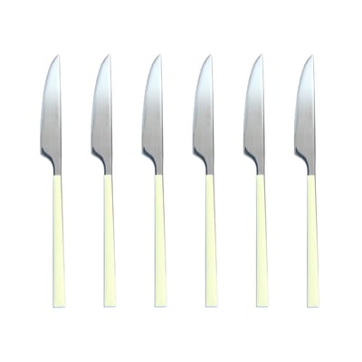Lot de 6 couteaux en acier inoxydable, COLORAMA NOVASTYL