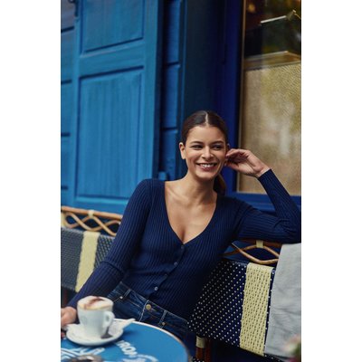 Gilet col v uni MINA LA PETITE ETOILE
