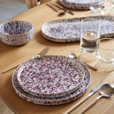 4er-Set Dessertteller Hortensia, glasiertes Steingut AM.PM
