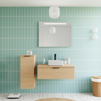 Ensemble vasque posée 1 tiroir + miroir - SOHO HOMIFAB
