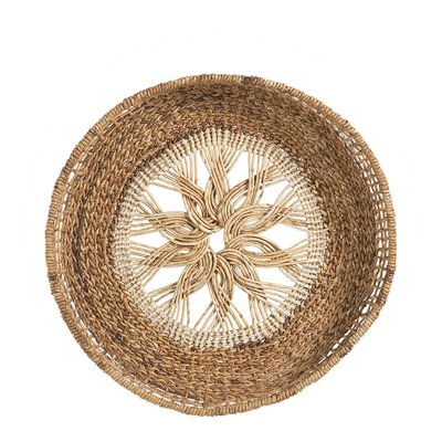Décoration murale abaca naturel dia 55x11 BLANC D’IVOIRE