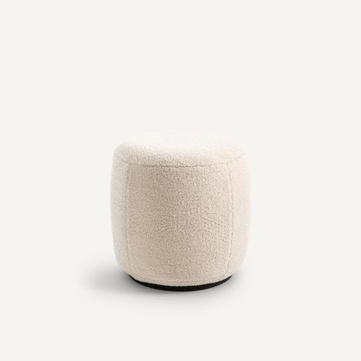 Repose-pied polyester bouclette, Rosebury, design AM.PM