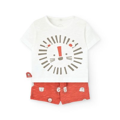 Ensemble t-shirt avec dessin frontal et short imprimé BOBOLI