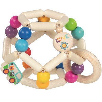 Hochet balle flexible van arc-en-ciel GOKI