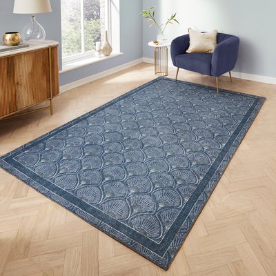 Catherine Lansfield Peacock Art Deco Washable Rug CATHERINE LANSFIELD