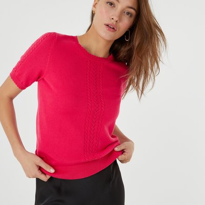 Pull col rond, manches courtes LA REDOUTE COLLECTIONS