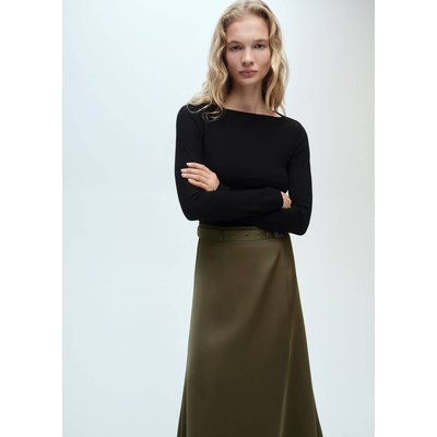 Robe à ceinture tissu combiné MANGO