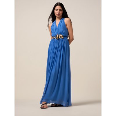 Robe longue réalisée en voile de viscose mélangée OLTRE