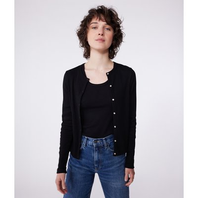 Cardigan de algodão liso PETIT BATEAU