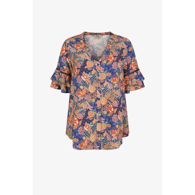 Chemise imprimée avec manches volantées matière éco-responsable JEAN-MARC PHILIPPE