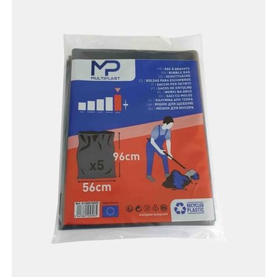 Lot De 5 Sacs À Gravats Professionnel - Mulitplast - Noir MULTIPLAST