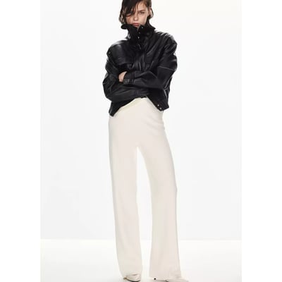 Pantalon droit maille fine MANGO