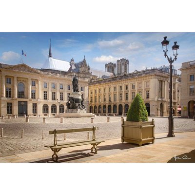 Tableau Sur Toile Sur La Place Royale De Reims CONTEMPORAIN URBAIN CEANOTHE