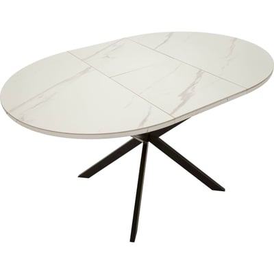 Table à manger extensible effet marbre MODERN RECOLLECTION