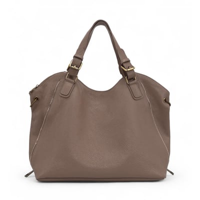 Grand sac à main en cuir grainé italien CAMELIA OH MY BAG