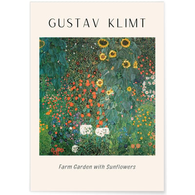 Affiche Gustav Klimt « Farm Garden with Sunflowers » L'AFFICHERIE