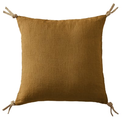 Coussin 45x45 cm Lin Français Caramel EDEN