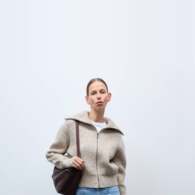 Jean droit élargi taille descendue MONOPRIX