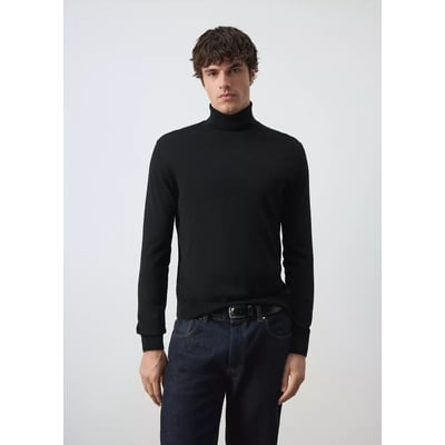 Pull-over 100 % laine mérinos col montant MANGO MAN