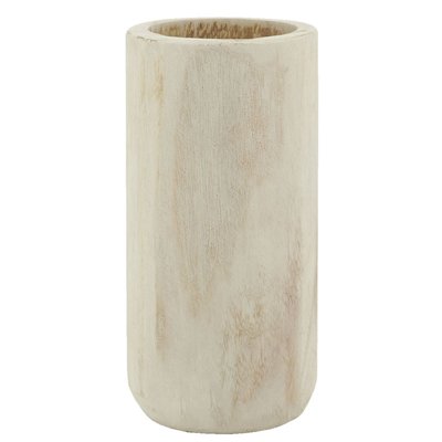Grand vase rond en bois clair AUBRY GASPARD