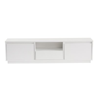 Meuble TV 3 portes rabattables et 1 niche ouverte L160 cm - VANGUARD CALICOSY